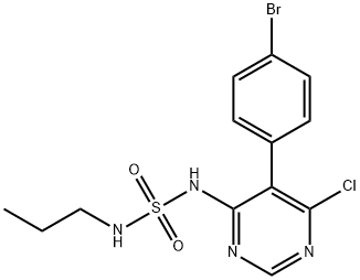 N-[5-(4-溴苯基)-6-氯-4-嘧啶基]-N'-丙基氨基磺酰胺 结构式