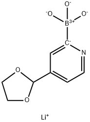 Lithium (4-(1,3-dioxolan-2-yl)pyridin-2-yl)trihydroxyborate 化学構造式