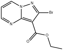 2-ブロモピラゾロ[1,5-A]ピリミジン-3-カルボン酸エチル 化学構造式