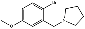 1-(2-溴-5-甲氧苄基)吡咯烷, 1394291-43-0, 结构式