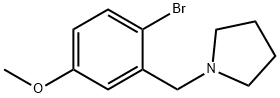 1-(2-溴-5-甲氧苄基)吡咯烷,1394291-43-0,结构式