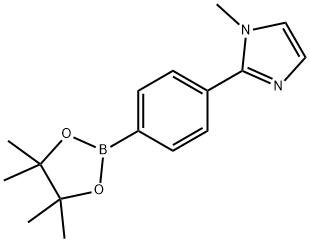 1-甲基-2-[4-(4,4,5,5-四甲基-1,3,2-二氧硼杂环戊烷-2-基)苯基]-1H-咪唑, 1394374-23-2, 结构式