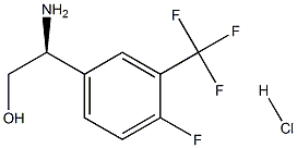 (S)-2-氨基-2-(4-氟-3-(三氟甲基)苯基)乙-1-醇盐酸盐 结构式