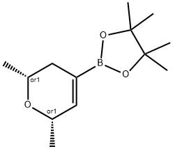 2-(2,6-二甲基-3,6-二氢-2H-吡喃-4-基)-4,4,5,5-四甲基-1,3,2-二噁硼烷 结构式