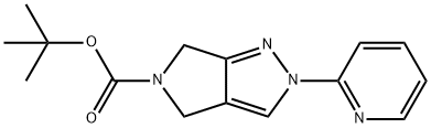 2-(吡啶-2-基)-2,6-二氢吡咯并[3,4-C]吡唑-5(4H)-羧酸叔丁酯,1395493-04-5,结构式