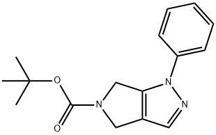 tert-Butyl 1-phenyl-4,6-dihydropyrrolo[3,4-c]pyrazole-5(1H)-carboxylate Struktur