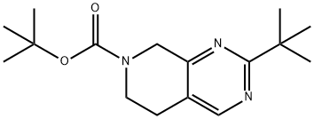 2-(叔丁基)-5,8-二氢吡啶并[3,4-D]嘧啶-7(6H)-羧酸叔丁酯,1395493-24-9,结构式