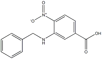 3-(ベンジルアミノ)-4-ニトロ安息香酸 化学構造式