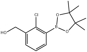 2-氯-3-(羟甲基)苯硼酸频哪醇酯,1400755-07-8,结构式