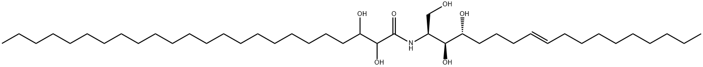 N-[(1S,2S,3R,7E)-2,3-二羟基-1-(羟基甲基)-7-十七碳烯-1-基]-2,3-二羟基二十四烷酰胺, 1401093-57-9, 结构式