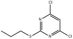 2-(プロピルチオ)-4,6-ジクロロピリミジン 化学構造式