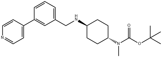 tert-butyl Methyl(4-((3-(pyridin-4-yl)benzyl)aMino)cyclohexyl)carbaMate Struktur