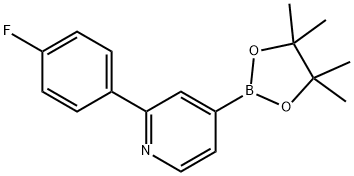 2-(4-fluorophenyl)-4-(4,4,5,5-tetraMethyl-1,3,2-dioxaborolan-2-yl)pyridine Structure