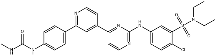 2-Chloro-N,N-diethyl-5-[[4-[2-[4-[[(MethylaMino)carbonyl]aMino]phenyl]-4-pyridinyl]-2-pyriMidinyl]aMino]benzenesulfonaMide