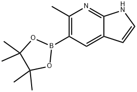 6-甲基-5-(4,4,5,5-四甲基-1,3,2-二氧杂硼烷-2-基)-1H-吡咯并[2,3-B]吡啶,1402460-21-2,结构式
