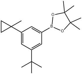 2-(3-tert-butyl-5-(1-Methylcyclopropyl)phenyl)-4,4,5,5-tetraMethyl-1,3,2-dioxaborolane Structure