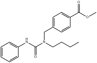 Methyl 4-((1-butyl-3-phenylureido)Methyl)benzoate 结构式