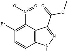 1H-Indazole-3-carboxylic acid, 5-broMo-4-nitro-, Methyl ester Struktur