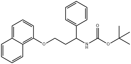 N-[3-(1-Naphthalenyloxy)-1-phenylpropyl]carbaMic Acid 1,1-DiMethylethyl Ester Structure