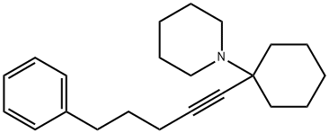 1-(1-(5-苯基戊-1-炔-1-基)环己基)哌啶 结构式