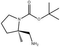 (2R)-1-Boc-2-Methylpyrrolidine-2-MethanaMine 结构式