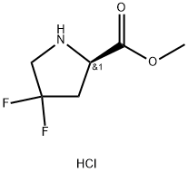 Methyl (R)-4,4-difluoropyrrolidine-2-carboxylate hydrochloride 结构式