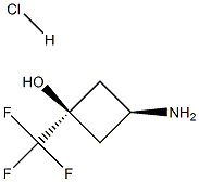 cis-3-AMino-1-(trifluoroMethyl)cyclobutan-1-ol hydrochloride Struktur