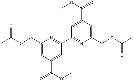 [2,2'-Bipyridine]-4,4'-dicarboxylic acid, 6,6'-bis[(acetyloxy)Methyl]-, 4,4'-diMethyl ester Structure