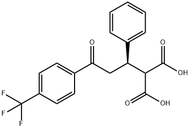 Propanedioic acid, 2-[(1R)-3-oxo-1-phenyl-3-[4-(trifluoroMethyl)phenyl]propyl]- Struktur