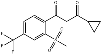 1-Cyclopropyl-3-[2-(Methylsulfonyl)-4-(trifluoroMethyl)phenyl]-1,3-propanedione,141112-23-4,结构式