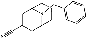 9-Azabicyclo[3.3.1]nonane-3-carbonitrile, 9-(phenylMethyl)- Struktur