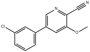 5-(3-氯苯基)-3-甲氧基皮考啉腈 结构式