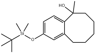 5-Benzocyclooctenol, 2-[[(1,1-diMethylethyl)diMethylsilyl]oxy]-5,6,7,8,9,10-hexahydro-5-Methyl- 结构式