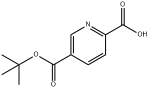5-[(T-ブトキシ)カルボニル]ピリジン-2-カルボン酸 化学構造式