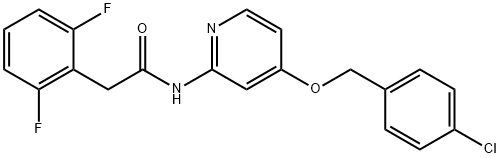 N-[4-[(4-Chlorophenyl)Methoxy]-2-pyridinyl]-2,6-difluoro-benzeneacetaMide Structure