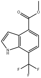 7-(トリフルオロメチル)-1H-インドール-4-カルボン酸メチル 化学構造式