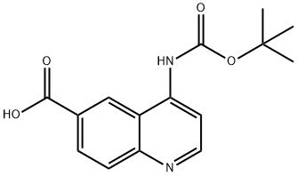 4-(tert-butoxycarbonylaMino)quinoline-6-carboxylic acid Structure