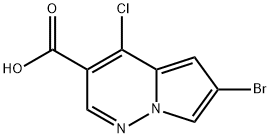 6-BroMo-4-chloro-pyrrolo[1,2-b]pyridazine-3-carboxylic Acid Struktur
