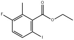 3-氟-6-碘-2-甲基苯甲酸乙酯, 1417190-32-9, 结构式