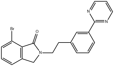 1H-Isoindol-1-one, 7-broMo-2,3-dihydro-2-[2-[3-(2-pyriMidinyl)phenyl]ethyl]- Struktur