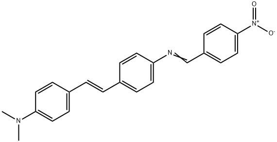 N,N-diMethyl-4-((E)-4-((E)-(4-nitrobenzylidene)aMino)styryl)aniline Structure
