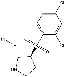 (S)-3-(2,4-二氯-苯磺酰基)-吡咯烷盐酸盐, 1417789-27-5, 结构式
