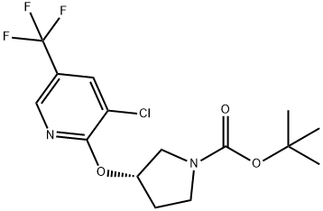 (S)-3-(3-Chloro-5-trifluoroMethyl-pyridin-2-yloxy)-pyrrolidine-1-carboxylic acid tert-butyl ester Structure