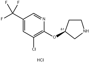 3-Chloro-2-((S)-pyrrolidin-3-yloxy)-5-trifluoroMethyl-pyridine hydrochloride 化学構造式