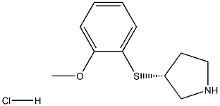 (R)-3-(2-Methoxy-phenylsulfanyl)-pyrrolidine hydrochloride Struktur
