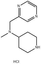 甲基-哌啶-4-基-吡嗪-2-基甲基-胺盐酸盐, 1417793-03-3, 结构式