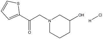 2-(3-羟基-哌啶-1-基)-1-噻吩-2-基-乙酮盐酸盐 结构式