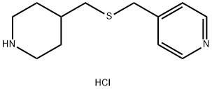 4-(哌啶-4-YLMETHYLSULFANYLMETHYL)吡啶盐酸盐, 1417793-34-0, 结构式