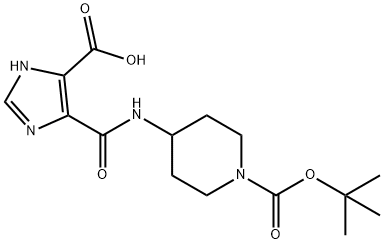 4-[(5-Carboxy-1H-iMidazole-4-carbonyl)-aMino]-piperidine-1-carboxylic acid tert-butyl ester Structure