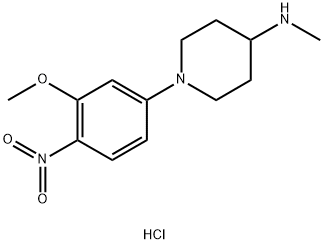 [1-(3-Methoxy-4-nitro-phenyl)-piperidin-4-yl]-Methyl-aMine hydrochloride Structure